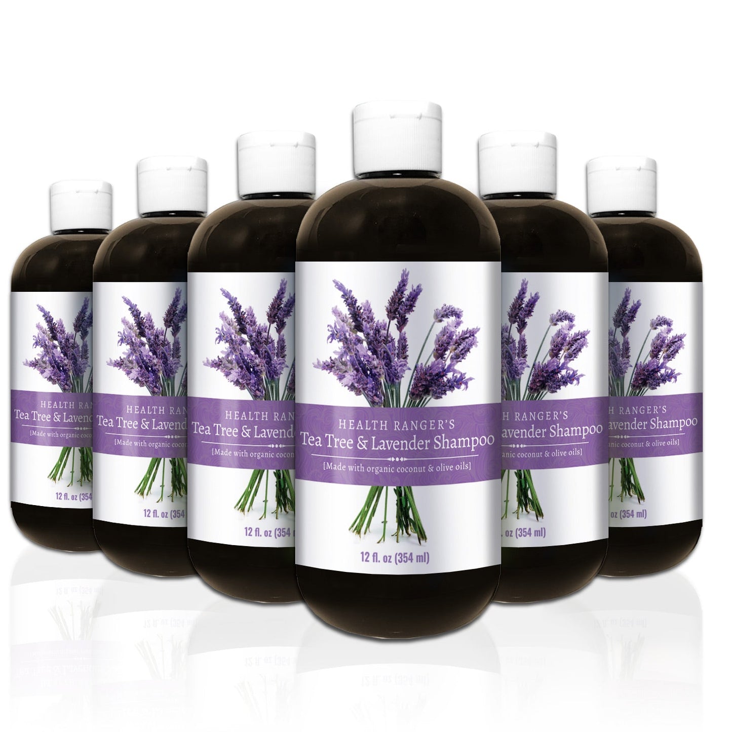 Health Ranger's Tea Tree and Lavender Shampoo 12 oz (6-Pack)
