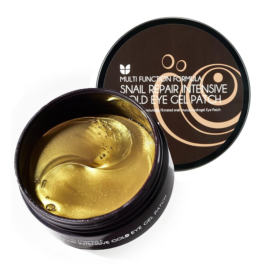 MIZON 24K Gold and Snail Hydrogel Patches (30 pairs) for Puffy Eyes, Dark Circles, Under Eye Bags, Anti-Wrinkle, Moisturizing
