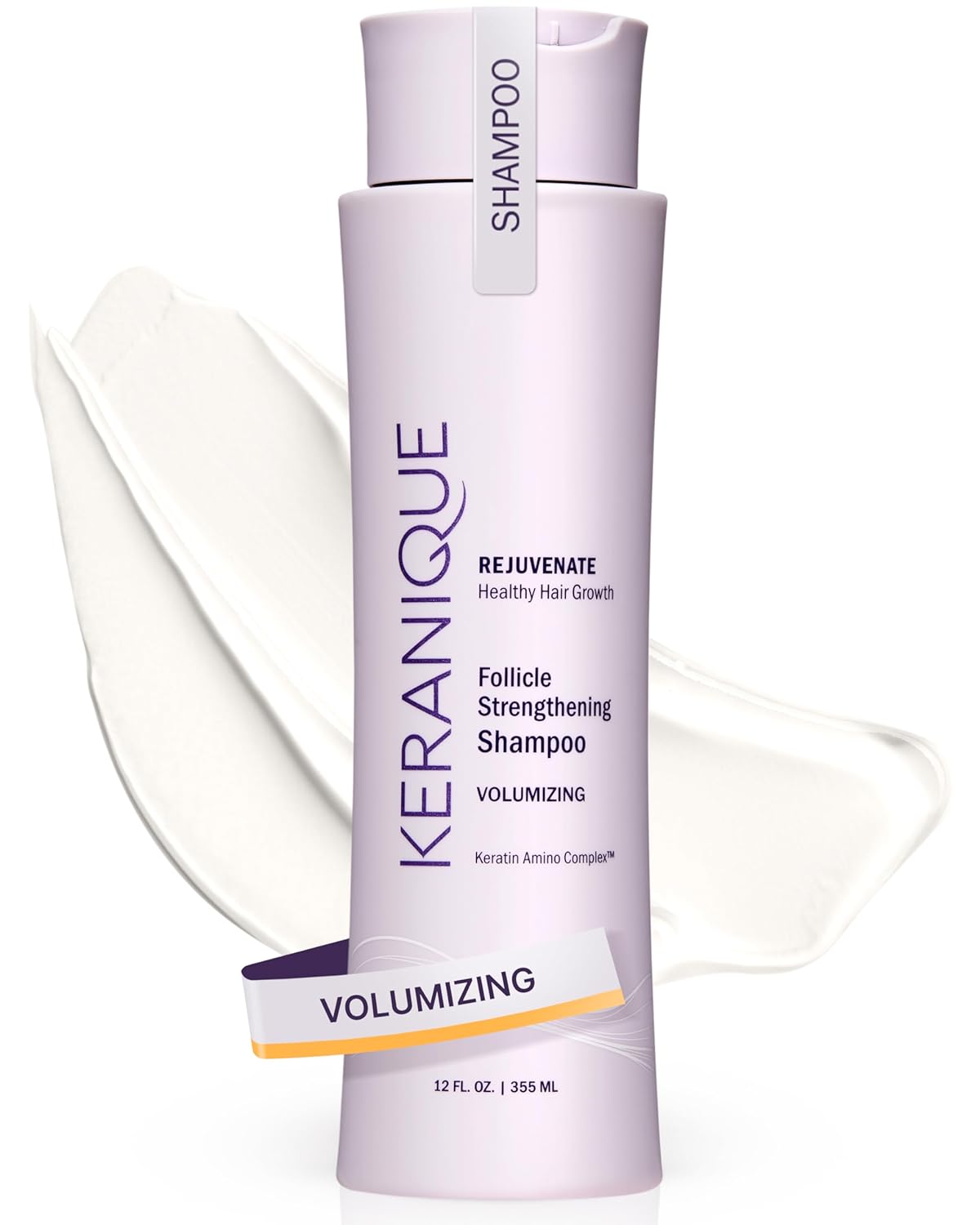 Keranique Volumizing Shampoo for Women - Best for Fine, Thin & Thinning Hair - Enriched With Keratin Amino Complex - Sulfate-Free, Suitable for Color Treated Hair - Thickening Shampoo
