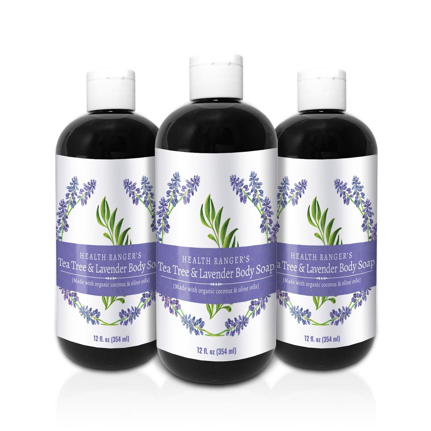 Health Ranger's Tea Tree and Lavender Body Soap 12oz (3-Pack)