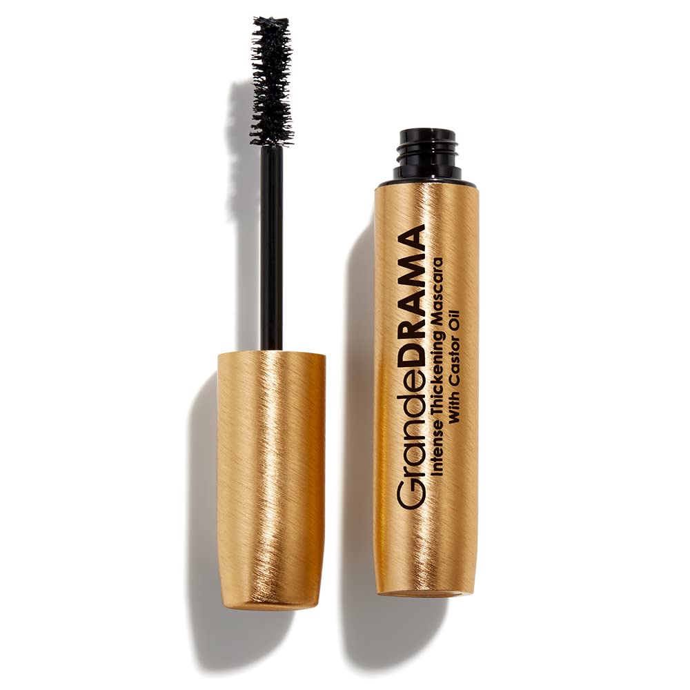 Grande Cosmetics GrandeDRAMA Intense Thickening Mascara with Castor Oil, Volumizing, Conditioning, Buildable Formula