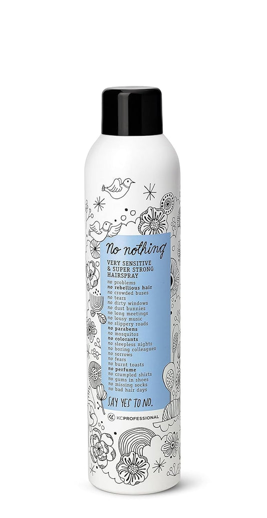 No nothing Sensitive Super Strong Hairspray Extra Hold - Finishing Spray - Unscented Strong Hold Hairspray for Styling w/Humidity Protection - Fragrance Free & Hypoallergenic - 9.0 oz
