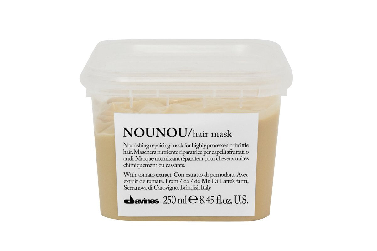 Davines NOUNOU Hair Mask, Nourishing And Repairing Treatment For Bleached, Permed Or Relaxed Hair, Add Shine Weightlessly
