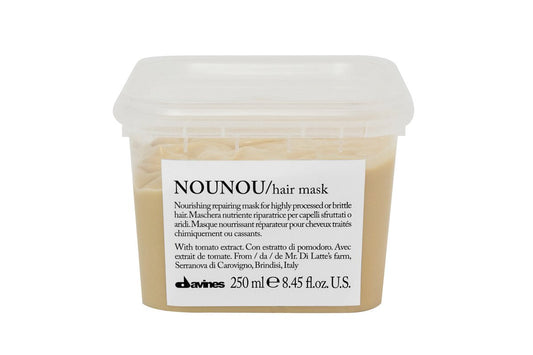 Davines NOUNOU Hair Mask, Nourishing And Repairing Treatment For Bleached, Permed Or Relaxed Hair, Add Shine Weightlessly