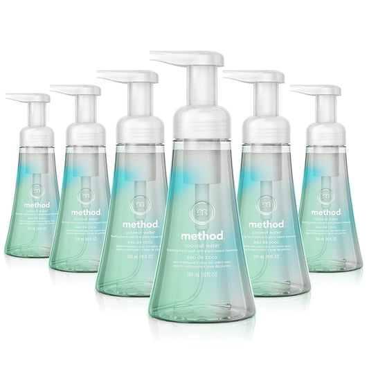 Method Foaming Hand Soap, Coconut Water, Biodegradable Formula, 10 fl oz (Pack of 6)