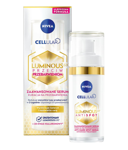 NIVEA Cellular Luminous630 Anti-Pigment Spot Intensive Serum (30 ml), Brightening Serum for an Even & Radiant Complexion, Face Care Against Pigment Spots.