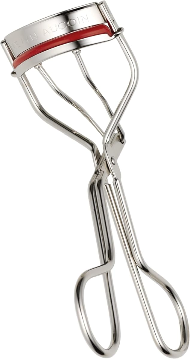Kevyn Aucoin The Eyelash Curler: Easy use. Long-lasting curl of lashes effect. Wide opening. Stainless steel with two red lash cushions. Pro makeup artist tool for before & after mascara application