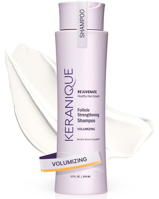 Keranique Volumizing Shampoo for Women - Best for Fine, Thin & Thinning Hair - Enriched With Keratin Amino Complex - Sulfate-Free, Suitable for Color Treated Hair - Thickening Shampoo