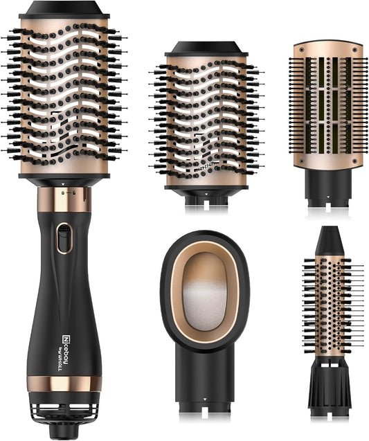 Nicebay Hair Dryer Brush Blow Dryer Brush in One, Hot Tools Dryer Brush Set for Straightening/Drying/Curling, Oval Brush, Multi-Temperature Settings, Detachable Design for Women