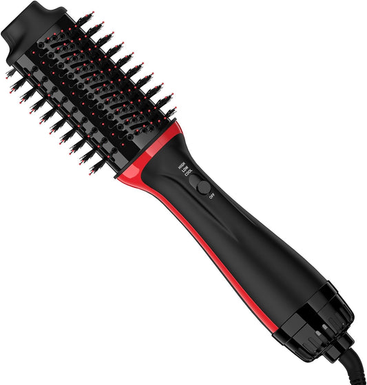 Hair Dryer Brush Blow Dryer Brush in One, One-Step Hair Dryer and Styler Volumizer with Negative Ion Anti-frizz Ceramic Titanium Barrel Hot Air Brush Hair Straightener Brush
