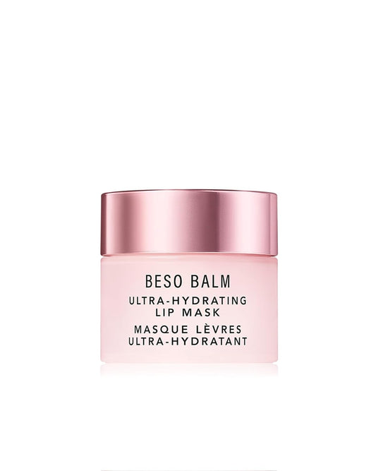JLO BEAUTY Beso Balm Lip Mask | Ultra-Hydrating Glossy Finish, Visibly Plumps & Softens, Day & Overnight Lip Care Treatment, Vanilla Scented | 8mL