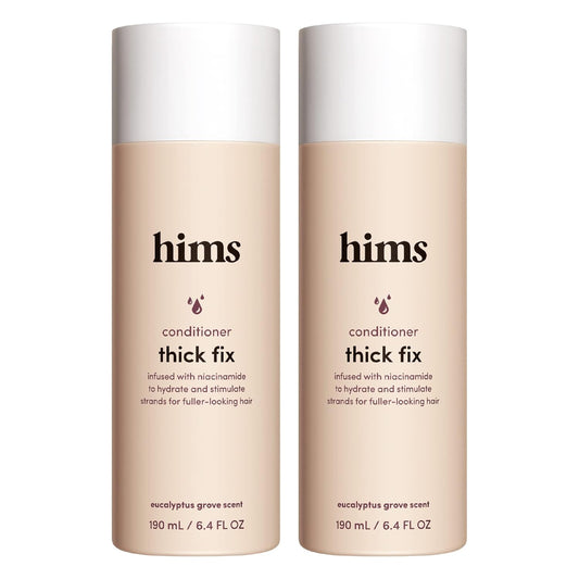 hims thick fix conditioner with niacinamide, locks in moisture and boosts appearance of thicker fuller hair, 2 pack, 6.4oz