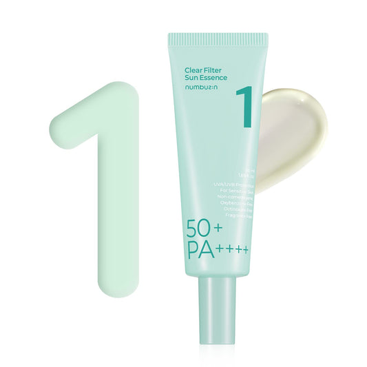 numbuzin No.1 Clear Filter Sun Essence | No White Cast, Hydrating, Moisturizing, Cools Down, Light Finish (1.69 Fl Oz (Pack of 1))