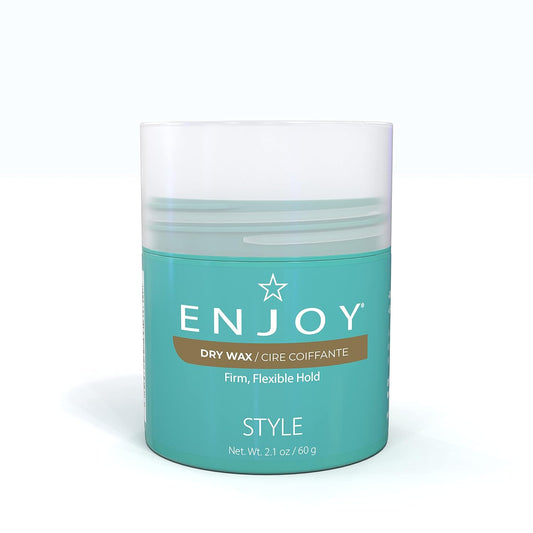 ENJOY Dry Wax for Hair - Flexible, Non-Greasy Styling Cream with Matte Finish, Color Safe, Anti Frizz - Ideal for All Hair Types - 2.1 Oz