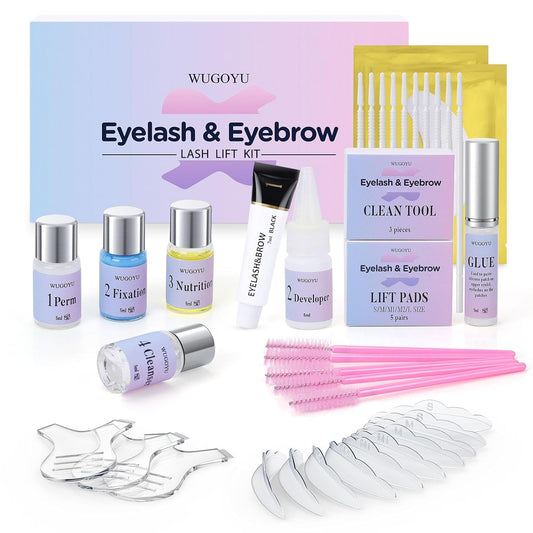 Lash Lift and Black Kit, Brow Lamination Kit, Eyebrow Perm Kit, Instant DIY Eye Brow Lift Kit for Trendy Fuller, Professional Curling Perming Wave Suitable For Salon
