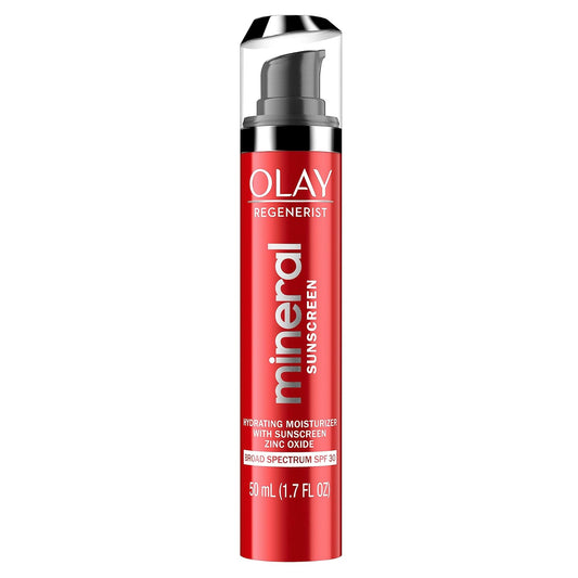 Olay Regenerist Mineral Sunscreen Face Moisturizer, Zinc Oxide, SPF 30, 1.7 Oz