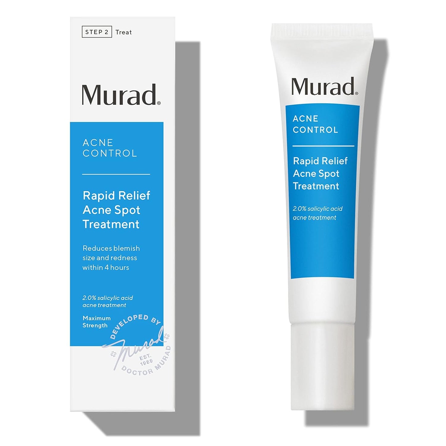 Murad Rapid Relief Acne Spot Treatment Ð Acne Control Max Strength 2% Salicylic Acid Clear Gel Blemish Remover - Fast Active Acne Relief Backed by Science, 0.5 Oz