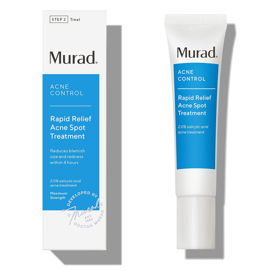 Murad Rapid Relief Acne Spot Treatment Ð Acne Control Max Strength 2% Salicylic Acid Clear Gel Blemish Remover - Fast Active Acne Relief Backed by Science, 0.5 Oz