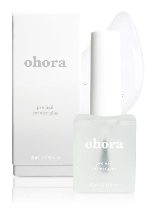 ohora Pro Nail Primer Plus - Nourishing, Protective, and Moisturizing Nail Base Coat for Gel Nail Strip Application - Strengthen Keratin Bonds with 6 Amino Acids and Water-Lock System
