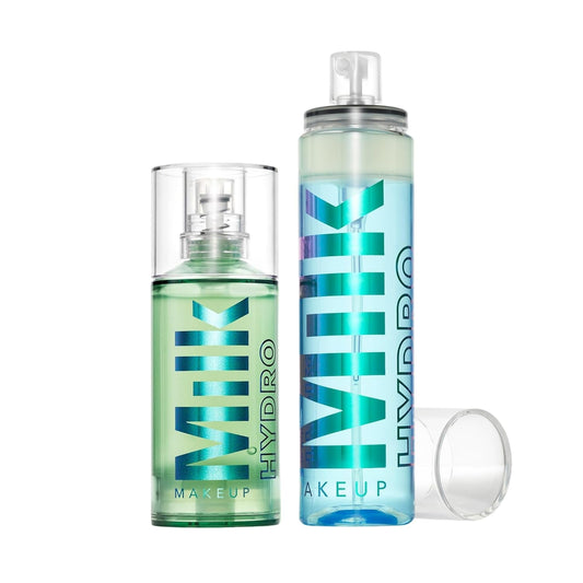 MILK Makeup Hydro Grip Primer (Full Size) and Hydro Grip Set + Refresh Spray (Full Size) - Hydrates & Sets Makeup for Up to 12 Hours - Fragrance Free - Vegan, Cruelty Free
