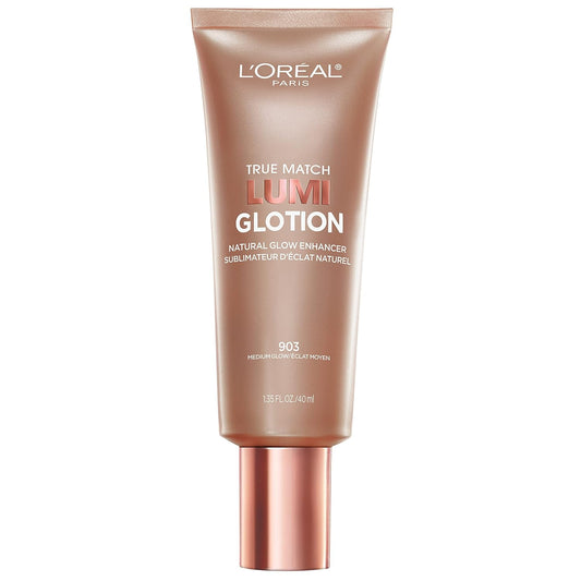 L'Oreal ParisÊMakeupÊTrue Match Lumi Glotion,ÊNaturalÊGlow Enhancer,ÊIlluminator Highlighter Skin Tint, for an All DayÊRadiantÊGlow,ÊMedium, 1.35 Ounces