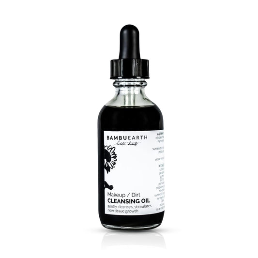 BambuEarth Gentle Oil Cleanser and Makeup Remover - Organic Ingredients & EWG Certified - Daily Face Cleanser for All Skin Types. Cleansing Oil for Removing Dirt - Vegan Skincare (1.8 oz)