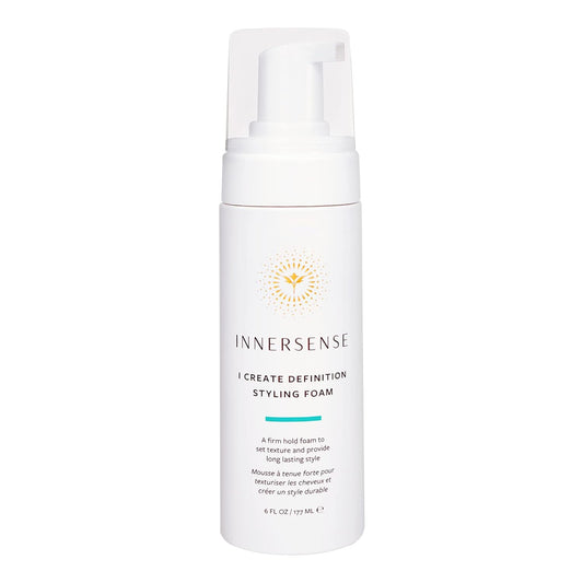 INNERSENSE Organic Beauty - Natural I Create Definition Styling Foam | Clean Haircare For Long-Lasting Curls (6 fl oz | 177 ml)