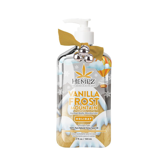 Hempz Limited Edition Vanilla Frosted Mountain Body Lotion Moisturizer (17 Oz) Ð Holiday Body Lotion for Women or Men with Dry or Sensitive Skin - Hydrating Face Moisturizer for Daily Radiance