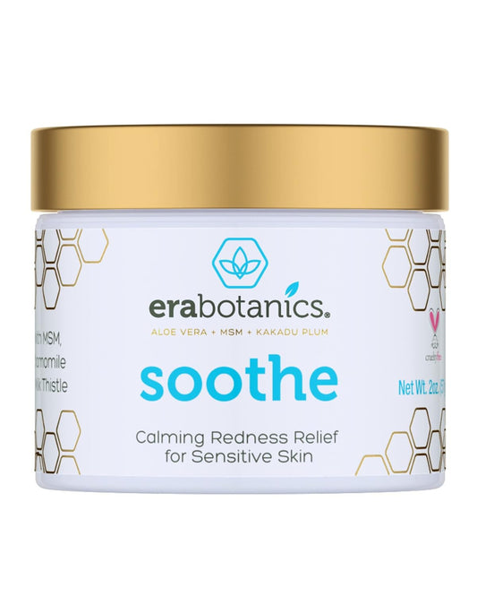 Era Organics Rosacea Relief Cream - Soothing Face Moisturizer with Manuka Honey, MSM & Chamomile, 2 Fl Oz - Made in USA