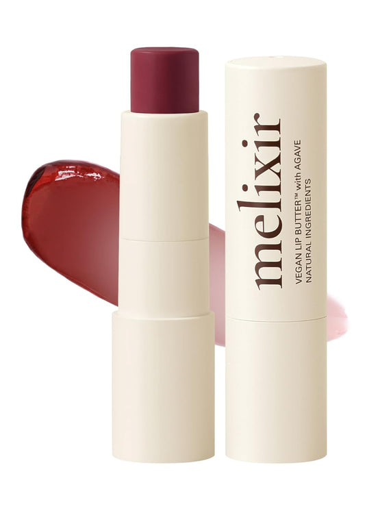 Melixir Vegan Lip Butter #11 Autumn Rain(Tinted) (+11 more colors) 0.13oz, Bee Free, Petrolatum Free, Deep Nourishing Plant-Based Vegan Chapstick, Vegan Lip Balm for Dry, Cracked and Chapped Lips