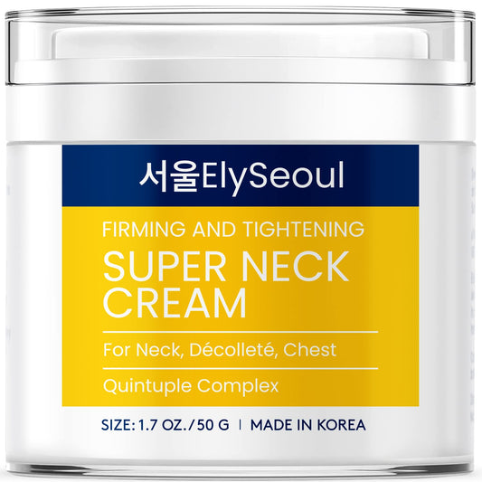 ElySeoul Super Chest Neck Cream: Advanced Tightening Firming Lifting - Wrinkle Sagging Skin Remover - Anti-Aging Treatment Collagen Hyaluronic Acid Niacinamide