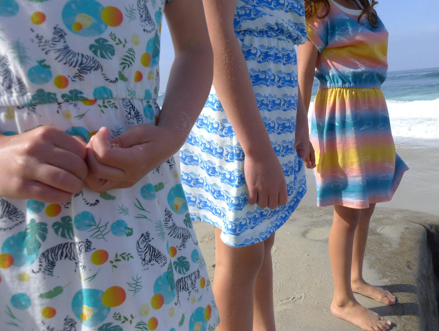 Kids' Hello Fun Wave Short Sleeve Dress